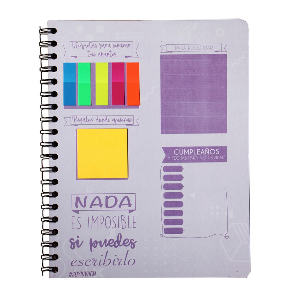 Cuaderno Pasta Dura Multicolor Frases 200 Hojas Distribuidora Mercantil Guerra “el Venado” 2003